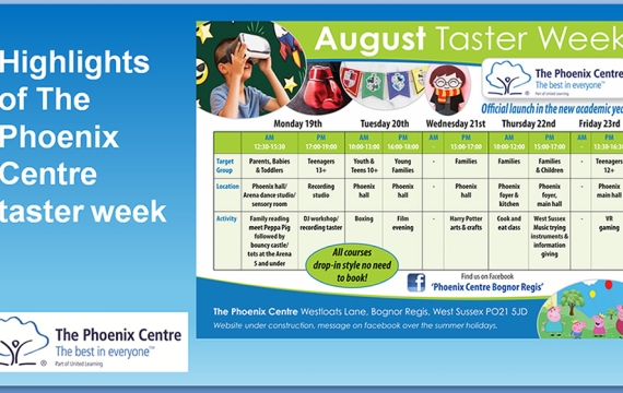 Phoenix Centre Taster Week Highlights